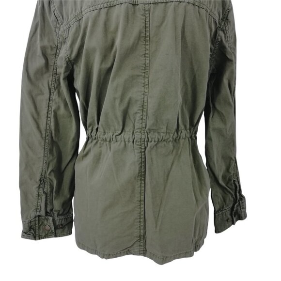 Gap Green Utility Jacket Size XS Military Army Anorak Cotton Snaps Zip Pockets - Picture 9 of 12
